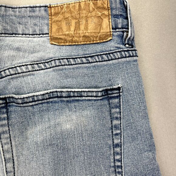 MBX Jeans Mens Blue‎ Dark Washed Slim Fit Straight Leg Casual Jeans Tag 32x32 - Picture 15 of 16